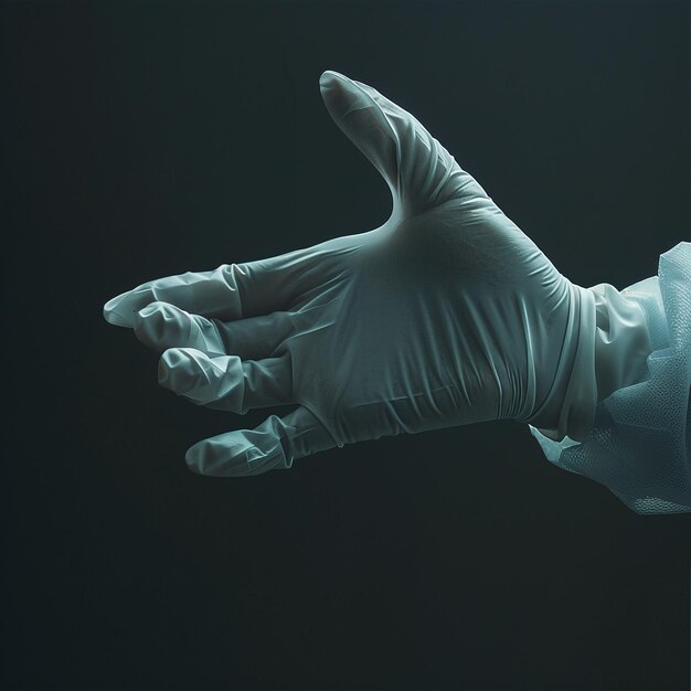 Photo ai generative surgeons gloves close up