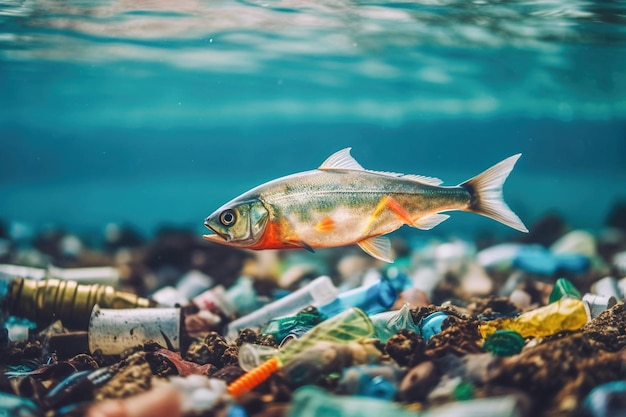 AI generative Waste In The Ocean