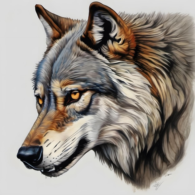 Ai generator wolf head