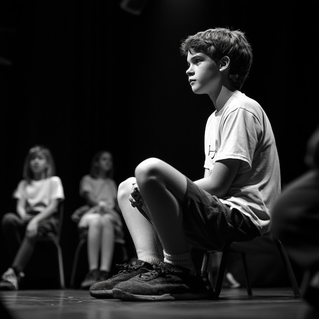 Photo ai genetated school plays dramatic rehearsals