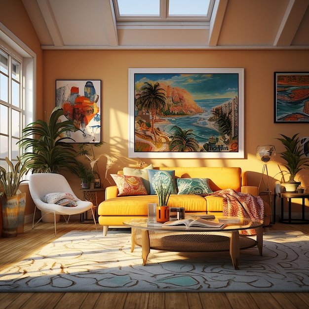 Ai image of eclectic interior design