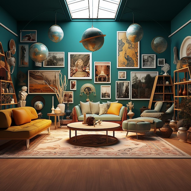 Ai image of eclectic interior design