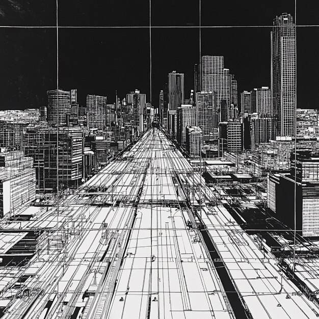 Photo ai imagine melbournes flat gridbased city streets