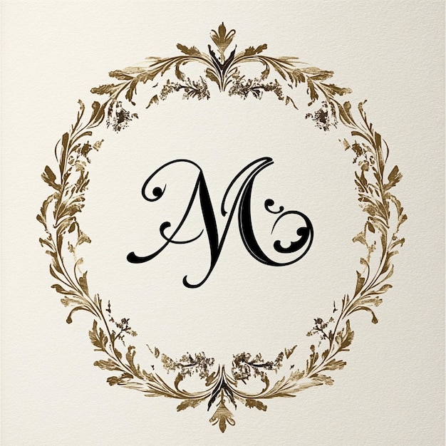 Photo ai imagine monogram in a sophisticated script font