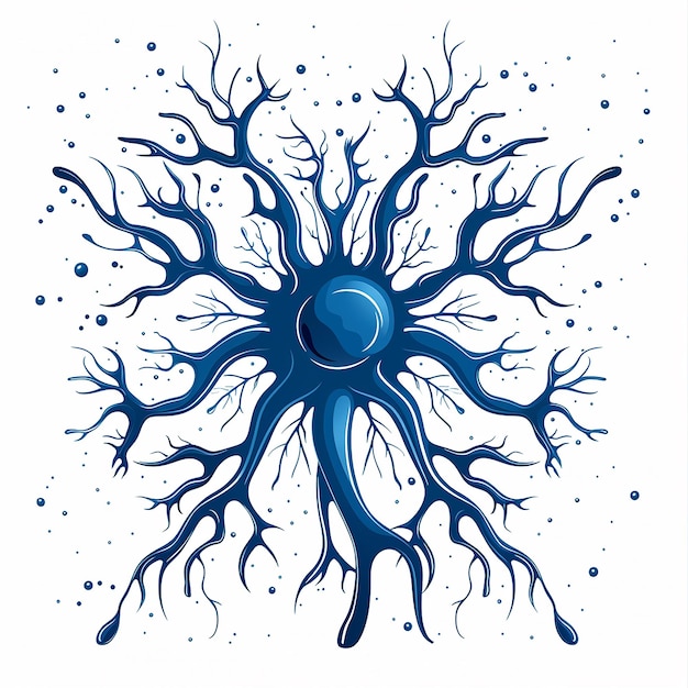 AI Neuron Vector Icon on White Background