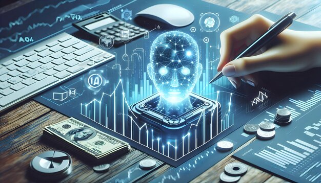 Photo ai predictive modeling financial graph concept symbol in isolated vector design for stock photos