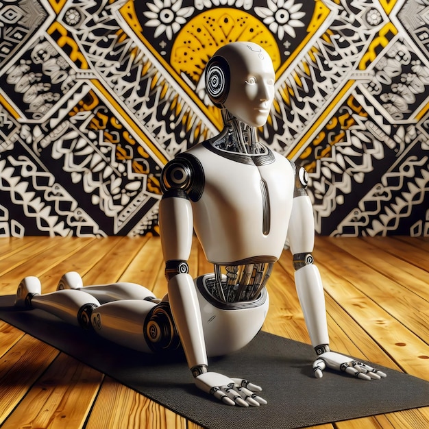 Photo ai robot illustration for innovation technology and wellness design