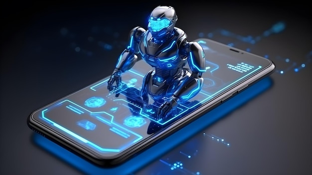 Ai robot join in smartphone device