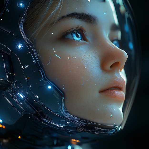 Photo ai woman in space