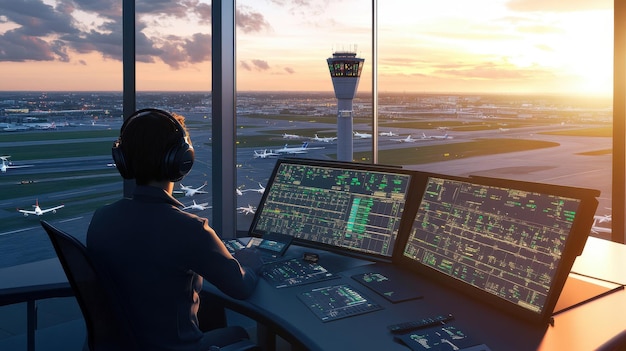 AIassisted air traffic management system