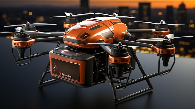 AIControlled Drone Delivering Packages in a Futuristic World