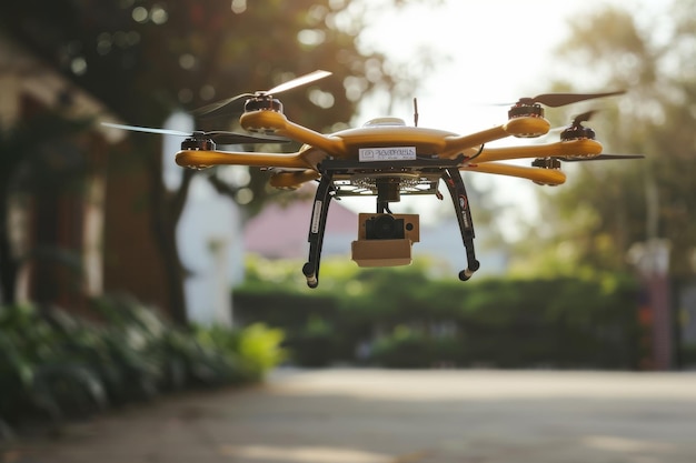 AIcontrolled drones delivering packages for online shopping AI generated