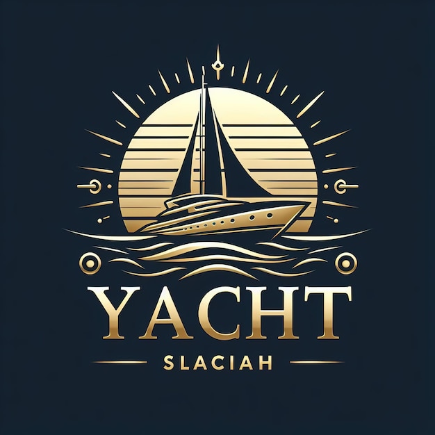 AIcrafted yacht logo peak of maritime luxury elite design and nautical elegance