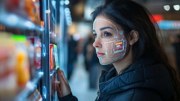 Photo aidriven facial recognition systems for secure payments a shopper completing a transaction using facial recognition for verification