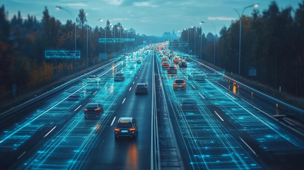 AIdriven smart highways with adaptive lane management Roads where AI systems control lane flow adjust speed limits and minimize traffic congestion