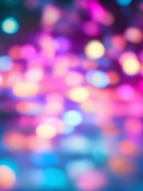 AIgenerated bokeh light vibrant neon hues to soft pastel tones