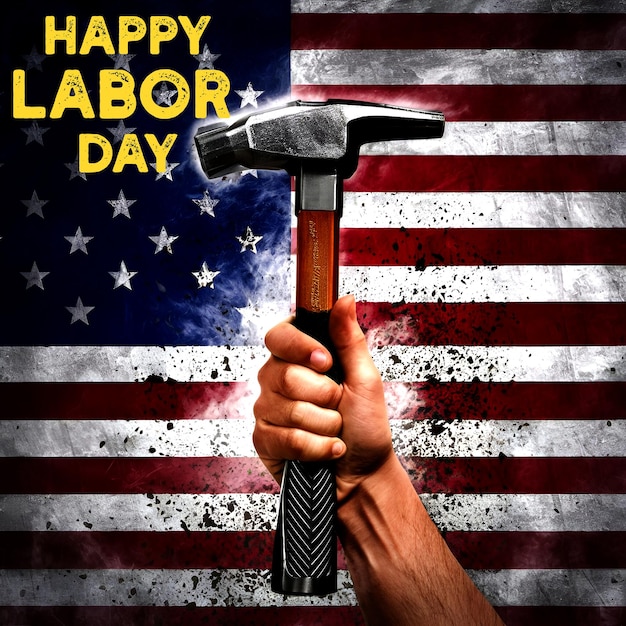 The AIgenerated image of Labor Day celebrated with the USA flag