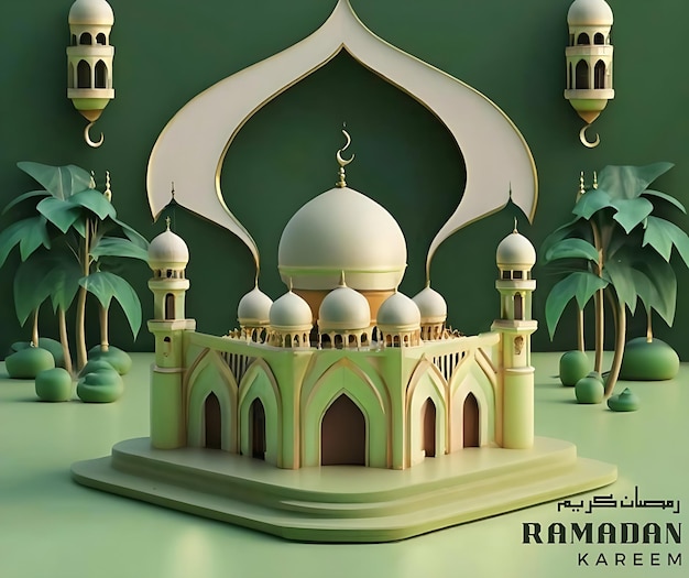 AIgenerated image of Ramadan kareem social media poster