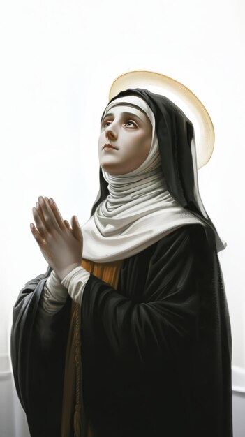 Photo aigenerated image of saint rita of cascia patroness of impossible causes