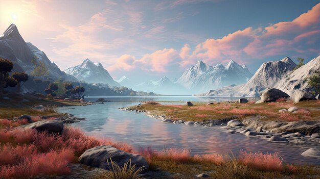 AIgenerated virtual landscapes offering immersive relaxation