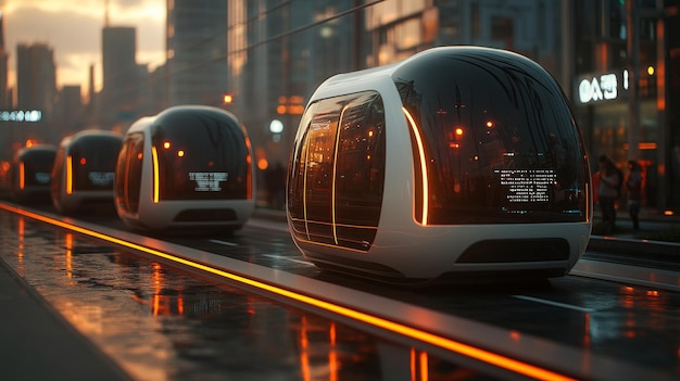 AIguided transportation pods in smart cities adapting routes based on traffic data Autonomous pods rerouting themselves to avoid congestion in realtime