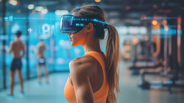 AIPowered Fitness Programs in Augmented Reality Users following a fitness routine in AR guided by an AI trainer