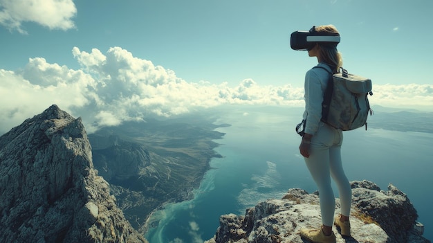 Photo aipowered immersive travel experiences simulating realworld destinations with arvr