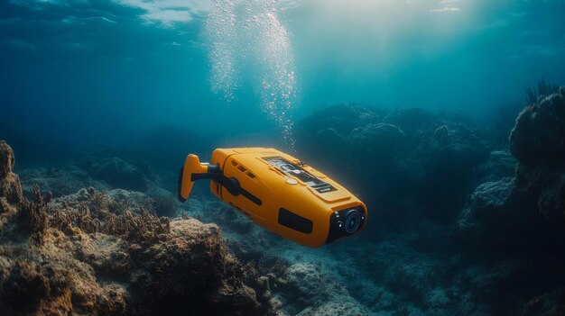 Photo aipowered underwater exploration drones mapping ocean floors drones exploring and mapping the deep sea sending data to scientists in realtime