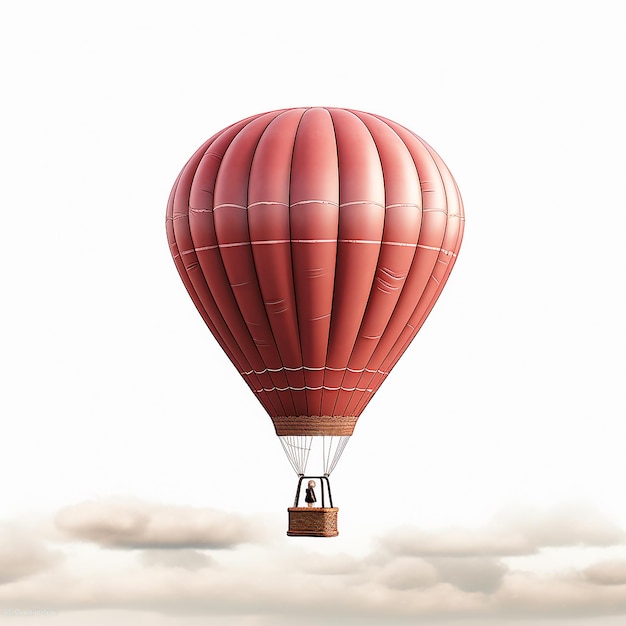 air ballon solide white background