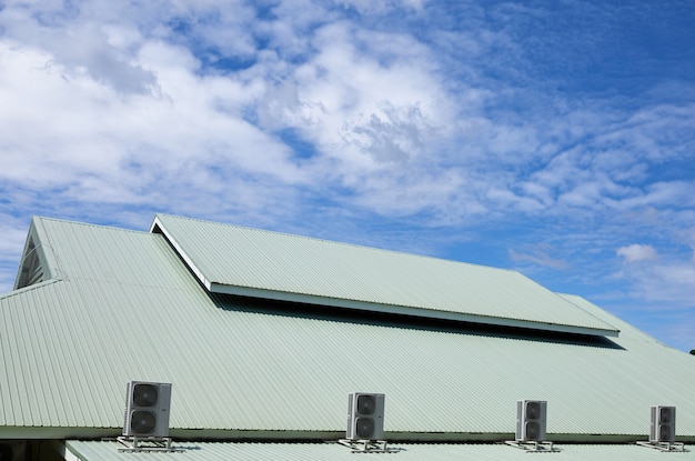 Air compressor unit on the roof