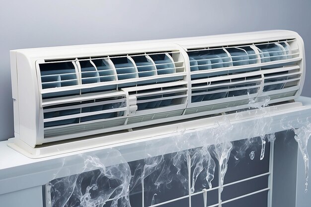 Photo air conditioner blowing cold air