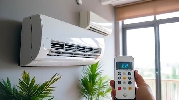 Air Conditioner Cool Air for a Comfortable Space Generative AI