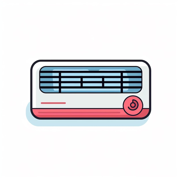 Photo air conditioner icon cooling and hvac system art logo illustration