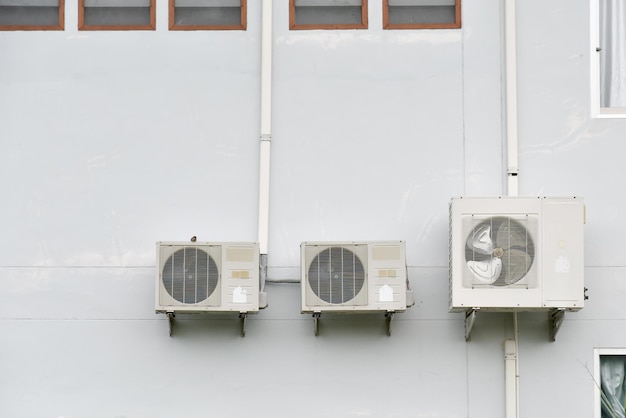 Air Conditioning on the building wall