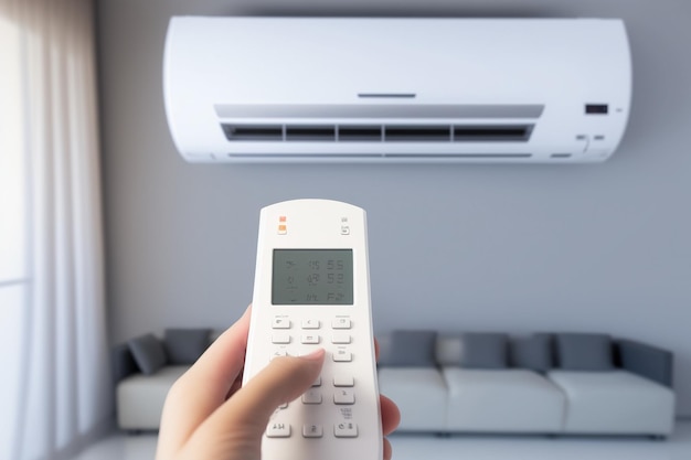 Air conditioning in the home helps to beat the summer heat Ai generated