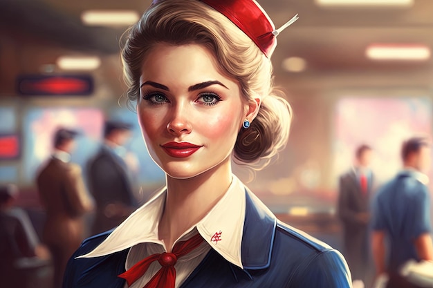 Air hostess cute