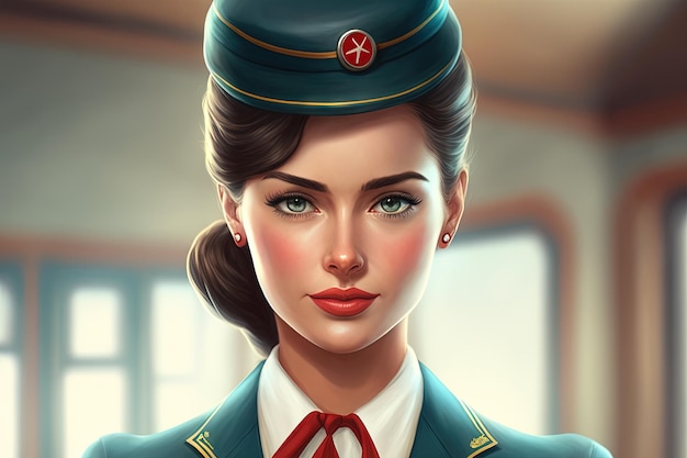 Air hostess cute