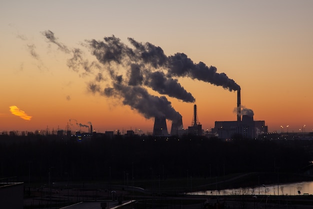 Air pollution from thermal power plant emissions