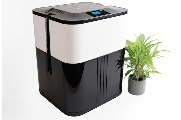 Air purifier with uv light bacteria and viruses in the air created with generative ai