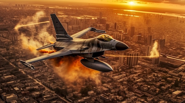 Aircraft F16 Fighting Falcon Generative AI