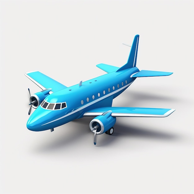 aircraft icon isolated 3d render illustration