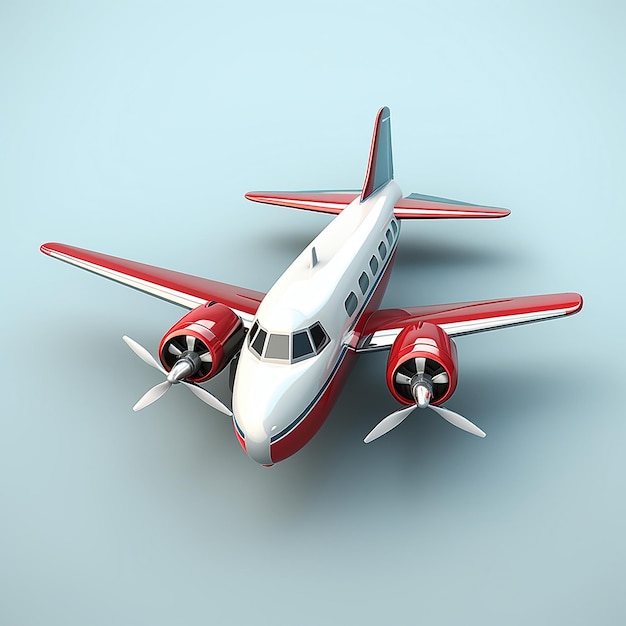 aircraft icon isolated 3d render illustration