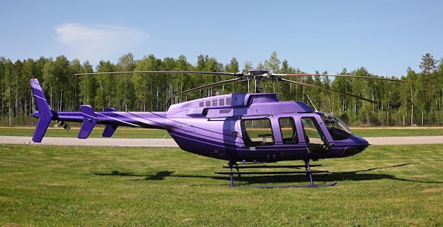 Aircraft Purple helicopter