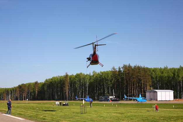 Aircraft Red Robinson helicopter Russian Sport Cup