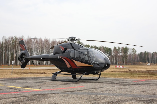 Aircraft Small Black helicopter