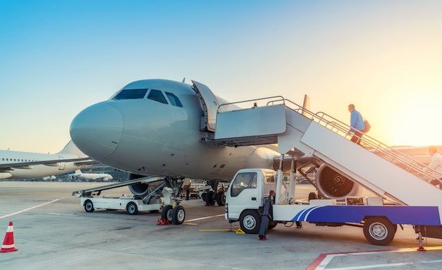 Airfield aircraft on the apron