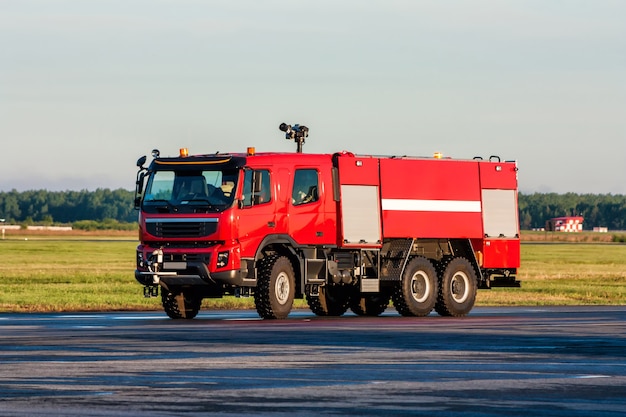 Airfield firetruck at the airport