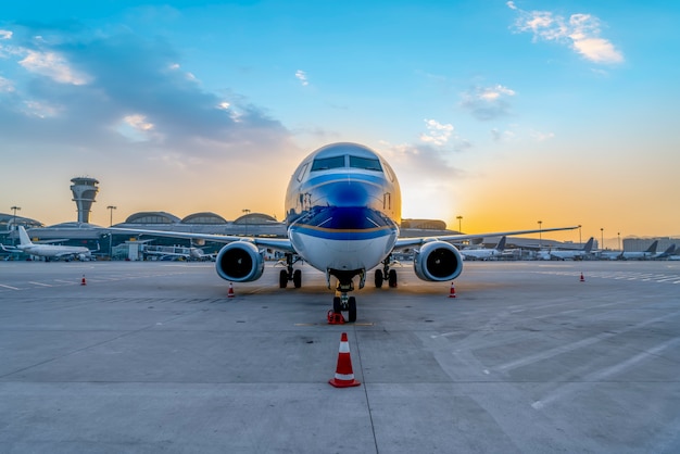 Airfield runway airliner