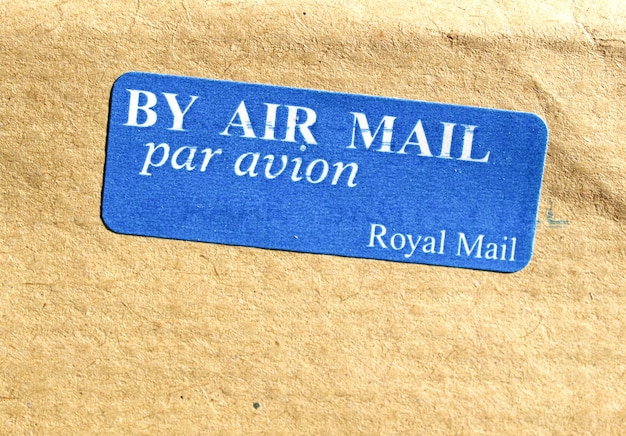 Airmail letter envelope