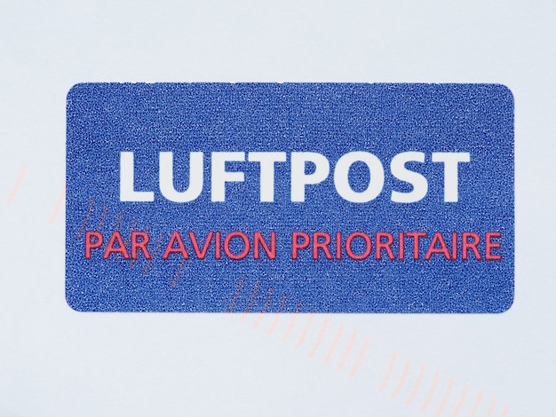 Airmail Luftpost label